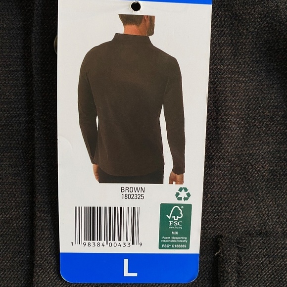 32 Degrees Men's Long Sleeve Button-Up Shirt, Brown, Large NWT - Picture 6 of 16